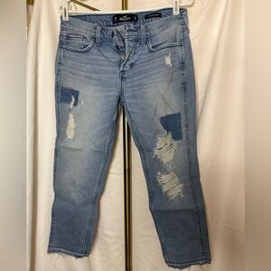 Hollister Low-rise Ripped Boyfriend Jeans Size 26